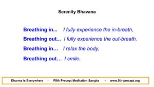 Phrases for Serenity Breath Bhavana (meditation)