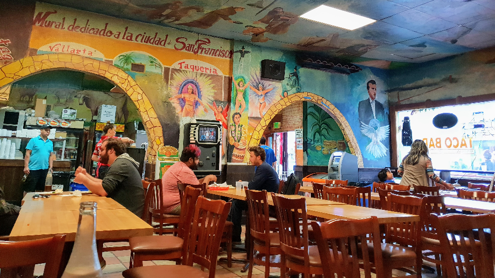 Image – ‘Rocko's Tacos’ - 24th Street, San Francisco, California, USA - June 2018