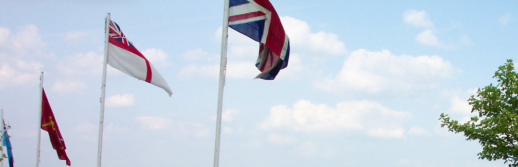 ‘Flags at Ten-tors Finish’ - Dartmoor, England - May 2004