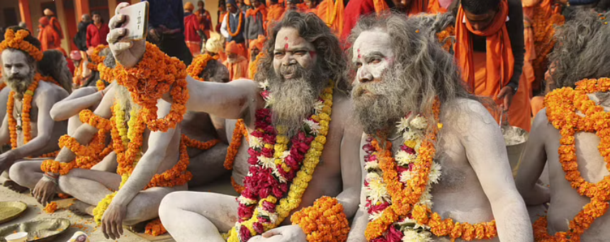Image – ‘Naga Babas' (Naked Hindu Sadhus) - from an article in The New Indian Express Published: 12th January 2019