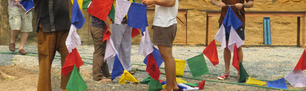 Image (1) – ‘Prayer Flags at New Life Foundation’ - Being Human: A Hungry Ghost Retreat, Chiang Rai, Thailand - March 2013