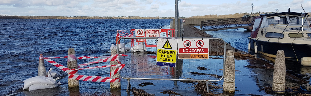 Images – ‘Danger Signs’ - Terryglass Harbour, Lough Derg, County Tipperary, Ireland - February 2020