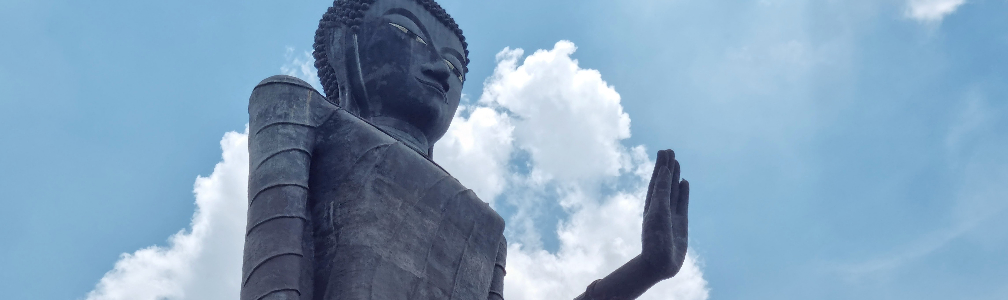 Image – ‘Buddha Statue in the Clouds’ - Wat Thamkrabok, Phraputthabat, Saraburi, Thailand - June 2022
